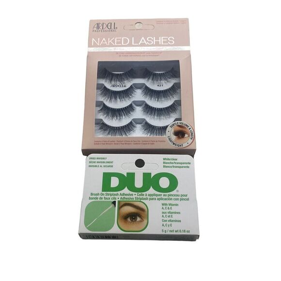Ardell Professional Naked Lashes & Duo Adhesive 4 Pairs New - Picture 1 of 3